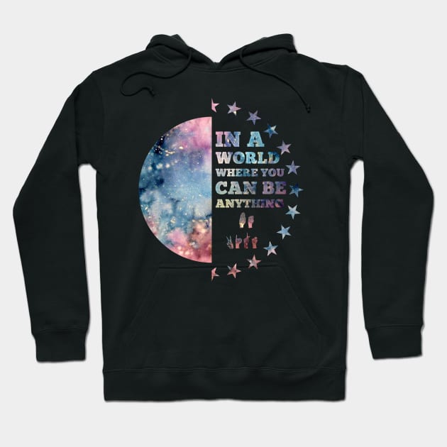 In A World Where You Can Be Anything Be Kind Or Deaf Hoodie by mangobanana